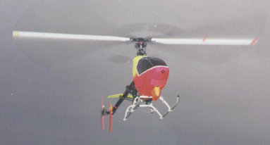 R/C helicopter with onboard telemetry, heli-cam and navlight system.